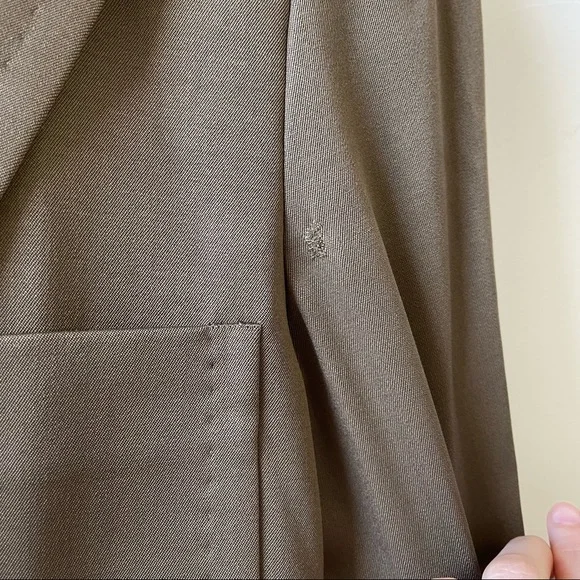 MaxMara Olive Wool Military Blazer Size 6 - Picture 10 of 15